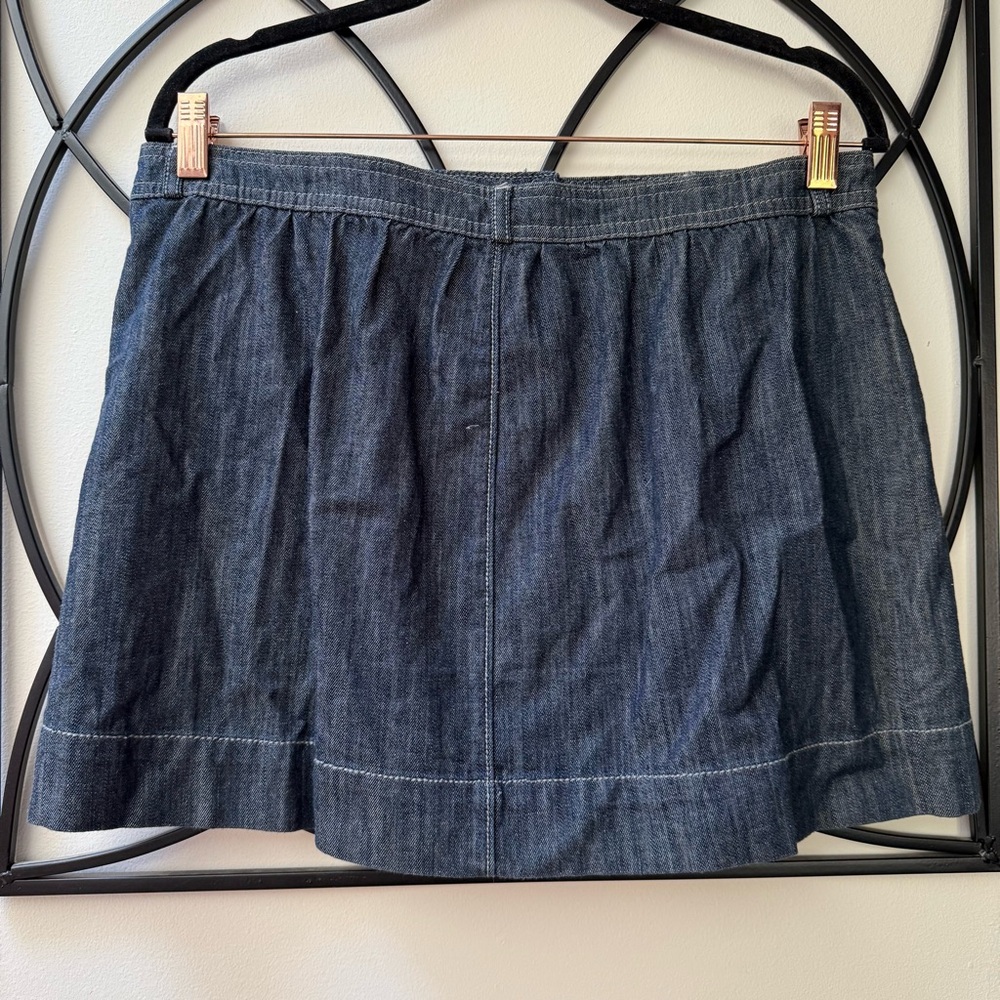 American Eagle Dark Denim Button-Front Skirt - image 6